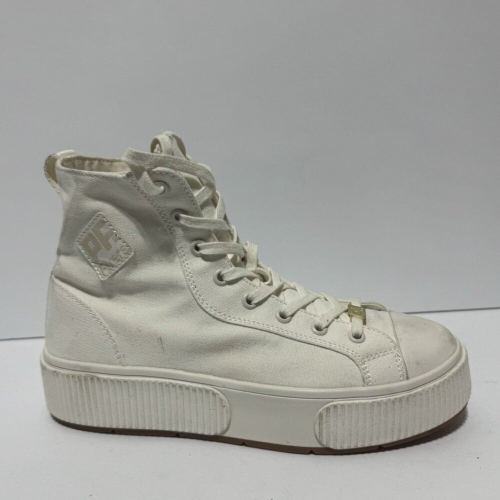 PF Flyers Womens Allston Hi Top Sneakers White Size 8 M